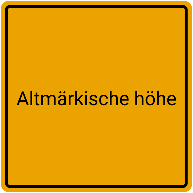 Meldebestätigung Altmärkische Höhe